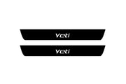 Skoda Yeti 2009-2017 Led Door Sill Pro With Logo Yeti (Premium Painting) Skoda Led Door Sills PRO opdesign