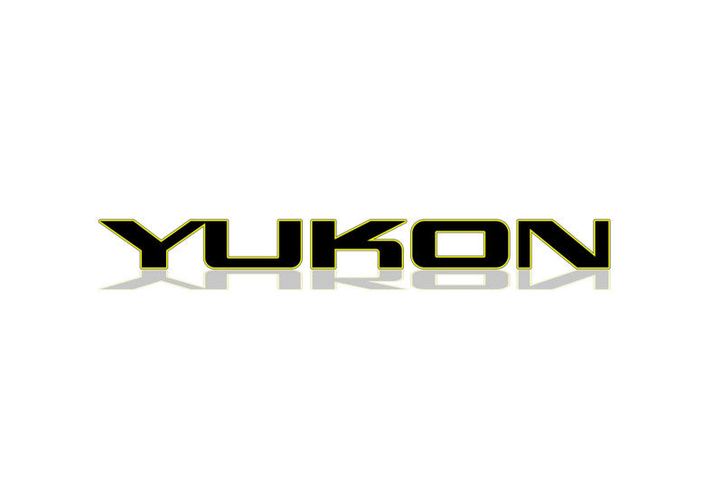 GMC tailgate trunk rear 3D emblem with Yukon logo for GMC Yukon IV 2015-2020 (type MIXT) GMC emblems decoinfabric
