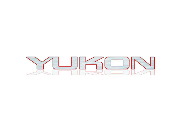 GMC tailgate trunk rear 3D emblem with Yukon logo for GMC Yukon IV 2015-2020 (type MIXT) GMC emblems decoinfabric