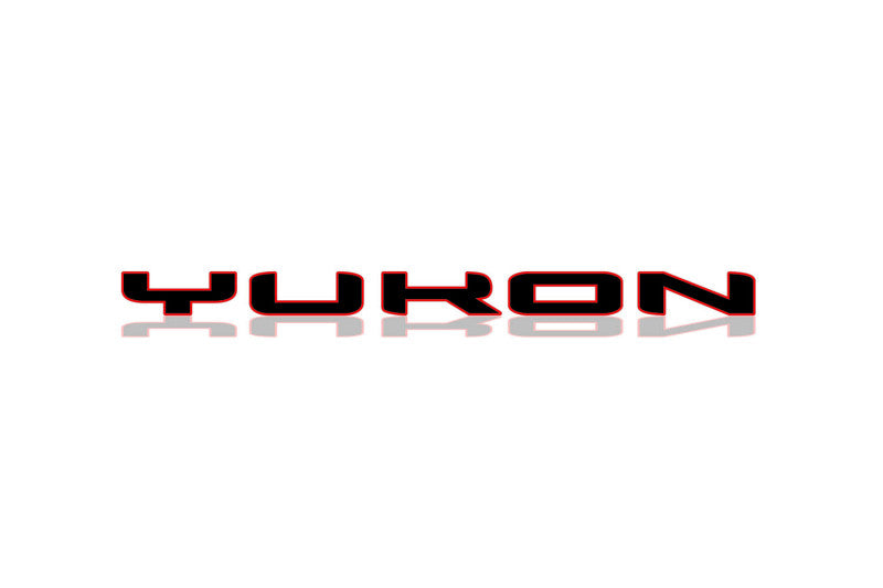 GMC tailgate trunk rear 3D emblem with Yukon logo for GMC Yukon V 2020+ (type MIXT) GMC emblems decoinfabric