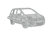 Car Keychain for Opel Zafira B 2005-2011 (type 3D) Keychains opdesign