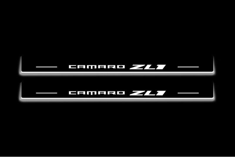 Chevrolet Camaro VI 2016+ Auto Door Sills With Logo Camaro ZL1
