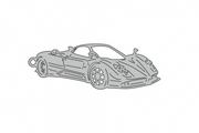 Car Keychain for Pagani Zonda 1999-2011 (type 3D) Keychains opdesign